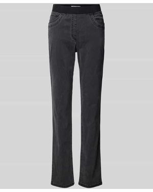 RAPHAELA by BRAX Slim Fit Hose Mit Elastischem Bund Modell 'Pamina Fun' - Grau