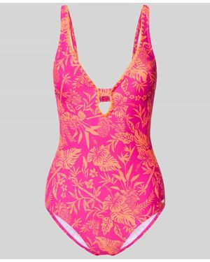 Venice Beach Slim Fit Badeanzug mit Schlüssellochausschnitt Modell 'Kensi' - Pink