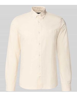 Matíníque Slim Fit Freizeithemd aus Baumwoll-Mix - Natur