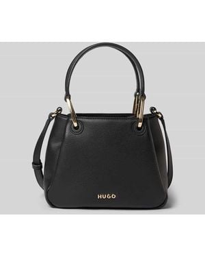 HUGO Umhängetasche im Leder-Optik Modell 'Orin 2.0_Tote Mini' - Schwarz