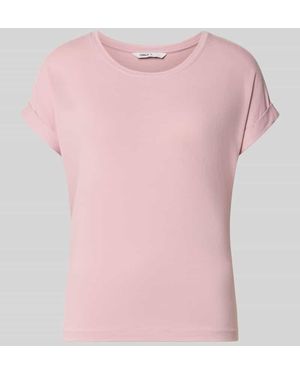 ONLY Regular Fit T-Shirt aus Viskose-Mix Modell 'MOSTER' - Pink