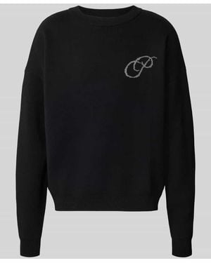 Prohibited Relaxed Fit Strickpullover aus reiner Baumwolle - Schwarz