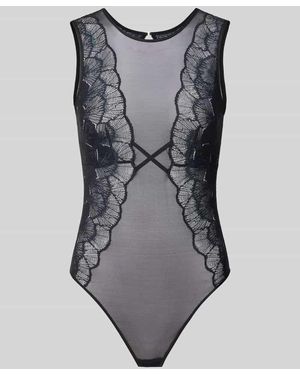 Triumph String-Body in semitransparentem Design Modell 'Palina Moonlight Kiss' - Grau