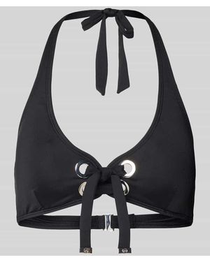 Michael Kors Neckholder mit Schnürung Modell 'GROMMET' - Schwarz