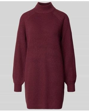 Noisy May Strickkleid mit Stehkragen Modell 'TIMMY' - Rot
