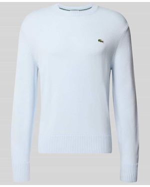 Lacoste Classic Fit Pullover aus reiner Wolle - Blau