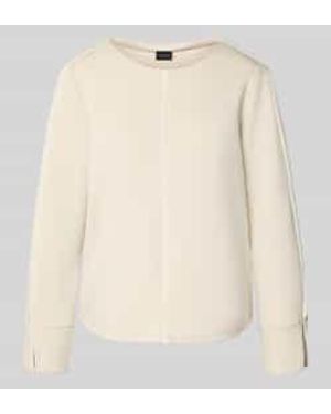 S.oliver Regular Fit Sweatshirt Met Contrasterende Naden - Naturel