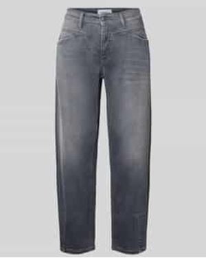Cambio Straight Fit Jeans Met Siernaden, Model 'Elin' - Grijs