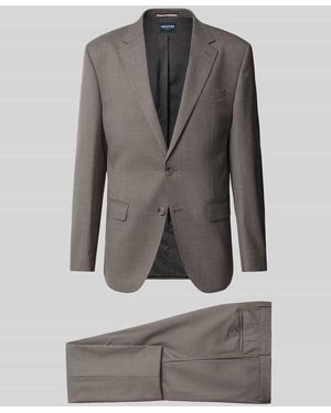 Hechter Paris Slim Fit Anzug aus Schurwoll-Mix - Grau