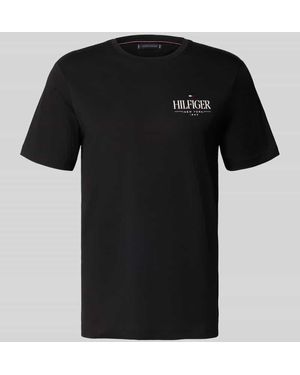 Tommy Hilfiger Regular Fit T-Shirt aus reiner Baumwolle - Schwarz