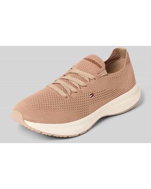 Tommy Hilfiger Low Top Sneaker in Strickoptik - Natur
