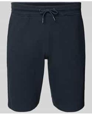 Blend Straight Fit Korte Broek Met Logostitching Model 'Fillip' - Blauw