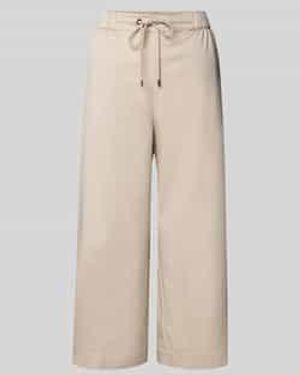 S.oliver Wide Leg Culotte Van Popeline - Naturel