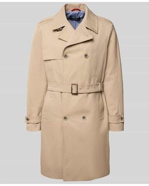 Cinque Regular Fit Trenchcoat mit Reverskragen Modell 'Aberdeen' - Natur