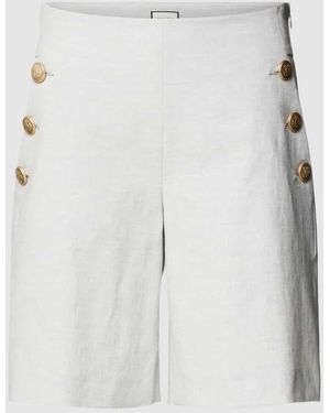 Seductive Leinenshorts mit Zierknöpfen Modell 'BRADY' - Weiß