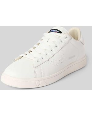 Blauer Usa Sneaker aus echtem Leder Modell 'LOWELL01' - Weiß