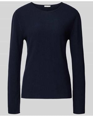 Tom Tailor Regular Fit Strickpullover aus Baumwoll-Viskose-Mix - Blau