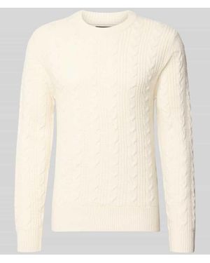 Matíníque Regular Fit Pullover aus reiner Wolle Modell 'Atriton' - Natur