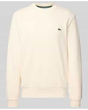 Lacoste Regular Fit Sweatshirt Van Katoenmix - Naturel