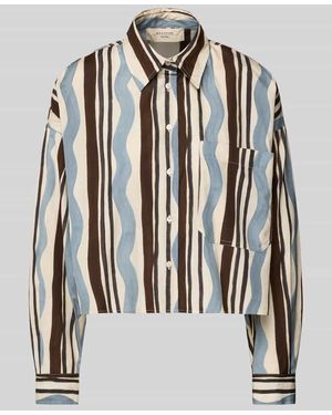 Weekend by Maxmara Regular Fit Bluse mit Hemdblusenkragen Modell 'RAGTIME' - Weiß