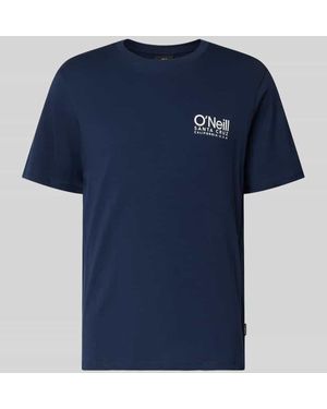 O'neill Sportswear T-Shirt mit Logo-Print und Rundhalsausschnitt - Blau