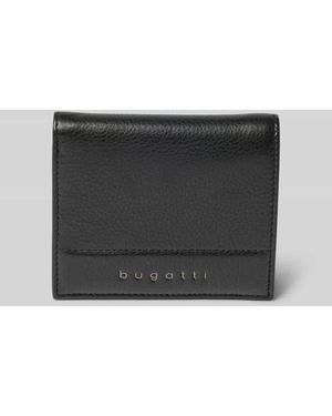 Bugatti Portemonnaie mit Label-Print - Grau