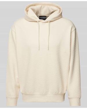 Emporio Armani Hoodie mit Strukturmuster - Natur