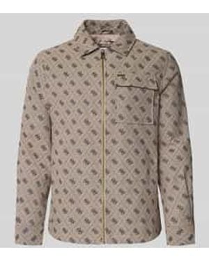 Guess Regular Fit Jas Met Borstzak - Bruin