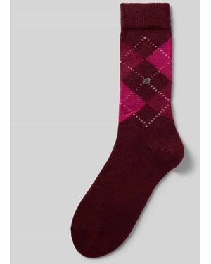 Burlington Socken mit Logo-Applikation Modell 'WHITBY' - Lila