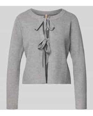 Soya Concept Gebreid Jack Met Vetersluiting, Model 'Kanita' - Grijs