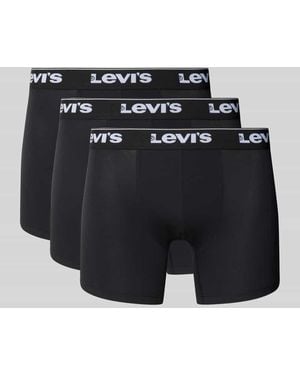Levi's Trunks mit Label-Bund im 3er-Pack - Schwarz