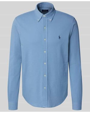 Polo Ralph Lauren Regular Fit Freizeithemd mit Button-Down-Kragen - Blau