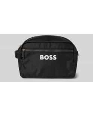 BOSS Toilettas Met Labelprint, Model 'Catch_3.0' - Zwart