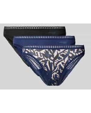 Sloggi String Met Kant - Blauw