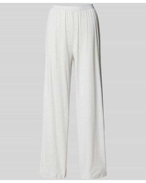 Tommy Hilfiger Wide Leg Pyjama-Hose Mit Elastischem Label-Bund - Weiß