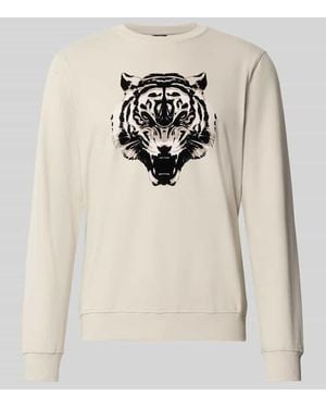 Antony Morato Regular Fit Sweatshirt mit Animal-Print - Natur