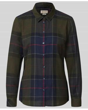 Barbour Regular Fit Hemdbluse aus reiner Baumwolle Modell 'BREDON' - Blau