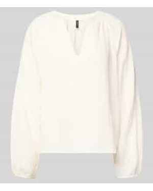 Vero Moda Relaxed Fit Blouse Met Lange Mouwen Van Puur Katoen Model 'Natali' - Wit