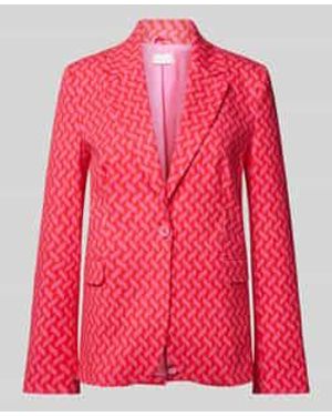 Milano Italy Blazer Met Reverskraag - Roze