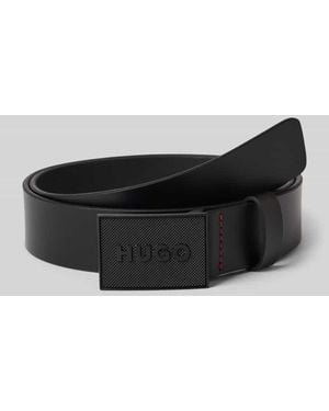 BOSS Gürtel aus echtem Büffelleder Modell 'GETHON' - Schwarz