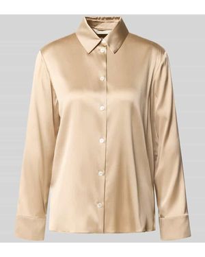 MM by Max Mara Regular Fit Langarmbluse aus Seinen-Mix Modell 'NAVETTA' - Natur