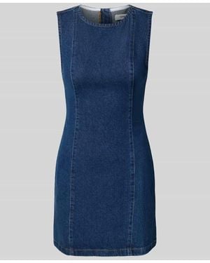 TOPSHOP Jeanskleid mit Rundhalsausschnitt Modell 'LIV' - Blau