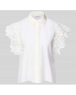 Cph Muse Regular Fit Bluse mit Spitzenbesatz Modell 'MOLLY' - Weiß