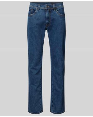 Pierre Cardin Tapered Fit Jeans im 5-Pocket-Design Modell 'Lyon' - Blau