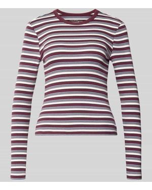ONLY Regular Fit Langarmshirt aus Baumwoll-Mix Modell 'VAL' - Mehrfarbig
