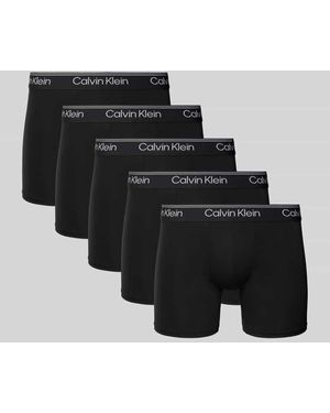Calvin Klein Trunks im 5er-Pack mit elastischem Logo-Bund - Schwarz