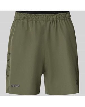 EA7 Regular Fit Shorts mit Label-Patch Modell 'VENTUS7' - Grün
