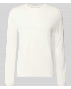 Cinque Longsleeve mit Rundhalsausschnitt Modell 'Baldi' - Weiß