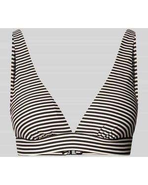 Jake*s Bikini-Oberteil im Allover-Look - Blau