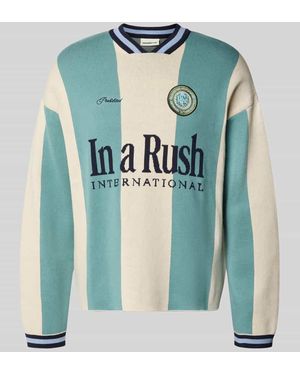 Prohibited Strickpullover mit Label-Stitching Modell 'Overdrive' - Blau
